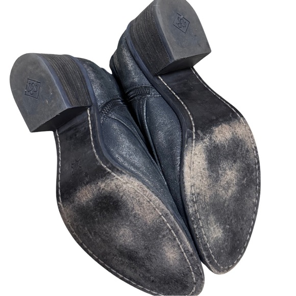 Donald J. Pliner Black Metallic Leather Booties - Picture 4 of 7